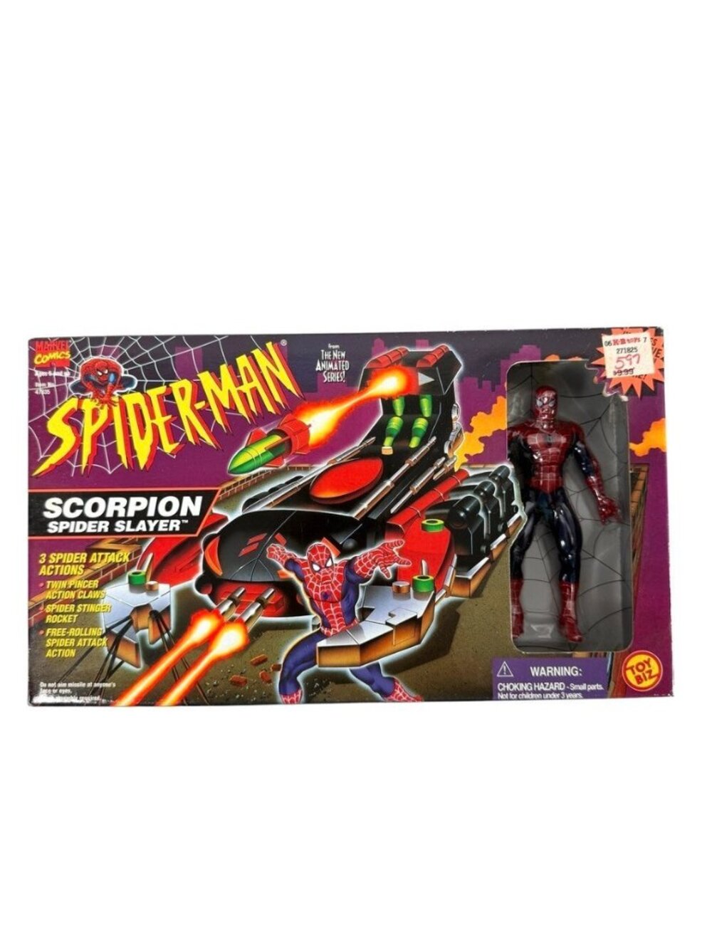 Spider-Man the Animated Series Scorpion Spider Slayer 1996 SEALED NEW